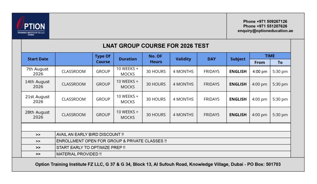 LNAT Preparation DUBAI